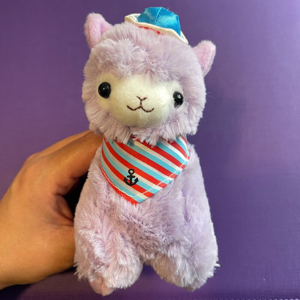 Llama Sailor Alpaca (Purple) Plush Stuffed Animal